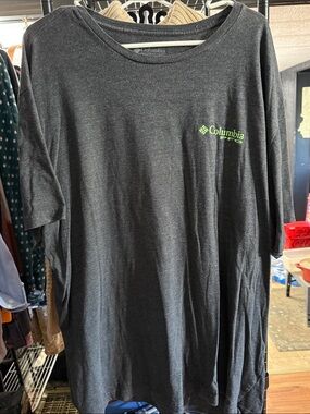 Columbia Men's Dark Gray Short Sleeve Tee with Lime Logo